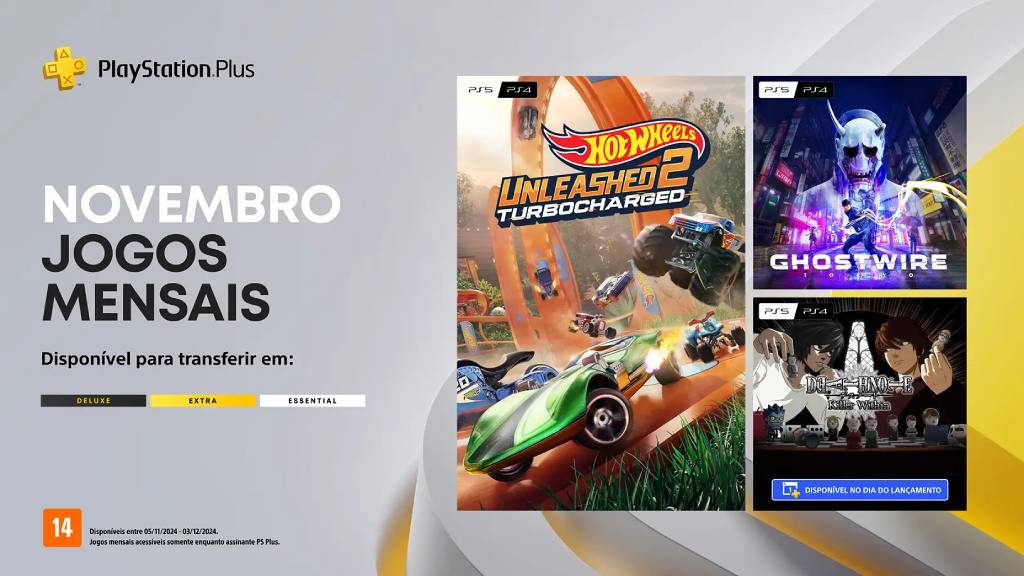 Jogos da PS Plus Essencial de Novembro 2024